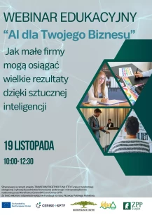 Webinar „AI dla Twojego Biznesu – Jak małe firmy mogą osiągać wielkie rezultaty dzięki sztucznej inteligencji”